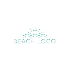 Fototapeta na wymiar Beach Logo Vector