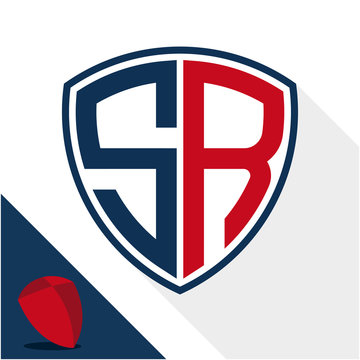 Icon logo / shield badge with a combination of S & R initials