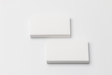 Business card on white background