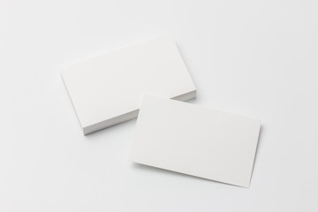 Business card on white background