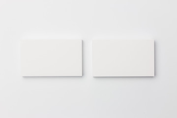 Business card on white background