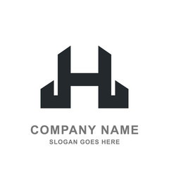 Obraz premium Real Estate Architecture Building Letter H Logo Vector