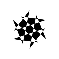 Modern geometric icon ornament element template