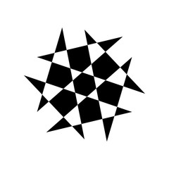 Modern geometric icon ornament element template