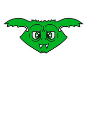 gesicht kopf haarig groß gefährlich gnom frech klein monster horror halloween böse ork troll comic cartoon clipart