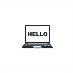Laptop icon. Vector Illustration