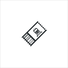 Ticket icon. Vector Illustration