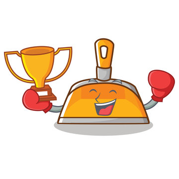 recommend clip art: Boxing winner dustpan character cartoon style