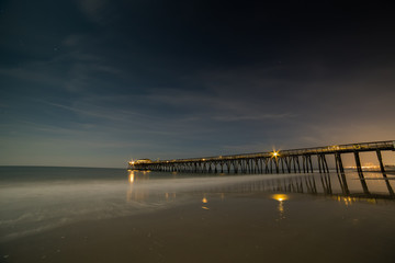 Long exposure of a pier on Myrtle Beach