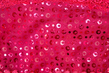 Background texture Pink cloth, sequins Sparkling shine