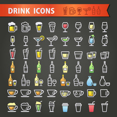 ドリンク　アイコンデザイン