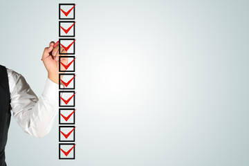 hand writing check box list