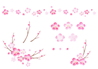 梅　装飾　セット