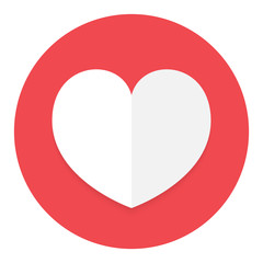 Heart Icon Vector. Love symbol. Valentine's Day sign, emblem isolated on white background.