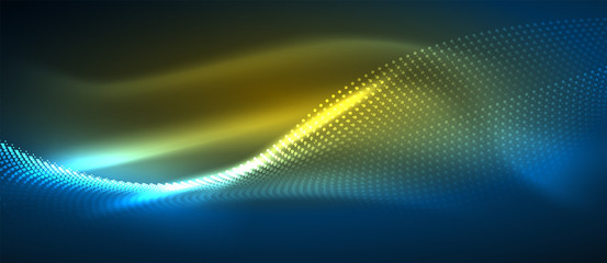 Obraz premium Smooth smoke particle wave