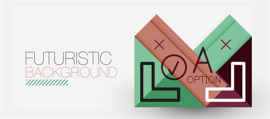 Minimalistic triangle modern banner design, geometric abstract background