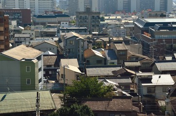 京都　山科区の街並み　