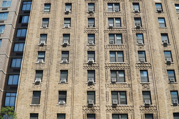 Fototapeta premium close up on old downtown apartment building in New York city