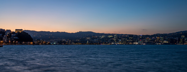 Wellington City At Night Panorama 
