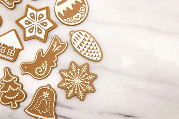 Fototapeta na wymiar Gingerbread Christmas Cookie Background