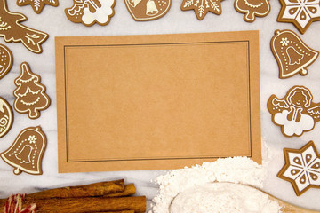 Gingerbread Christmas Cookie Background