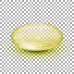 Transparent soft gel capsule. EPS 10