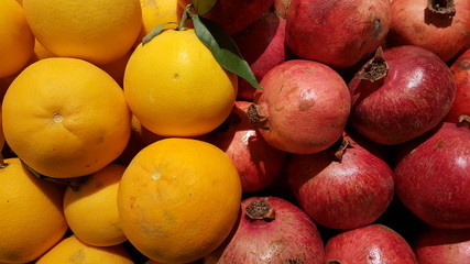 Pomegranate and orange