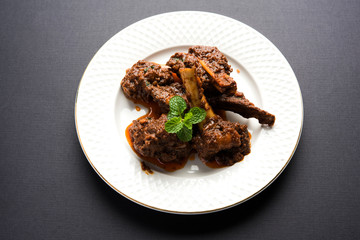 Bhuna  Mutton / Bhuna Gosht / Indian lamb curry
