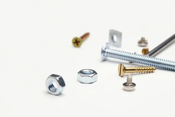 Set of nut bolt and screw