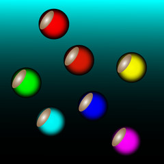 レインボーカラーの玉　Rainbow Ball