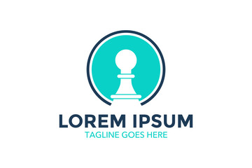 chess related logo. vector illustration. editable