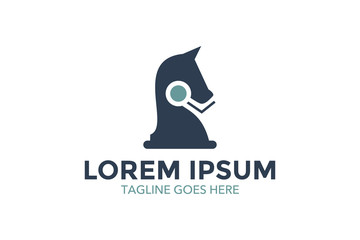 chess related logo. vector illustration. editable