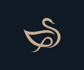 swan abstract logo icon