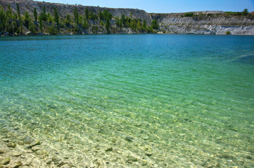 Fototapeta na wymiar Lake with clear water
