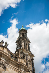 Fototapeta na wymiar Dresden Cathedral of the Holy Trinity aka Hofkirche Kathedrale Sanctissimae Trinitatis in Dresden Germany