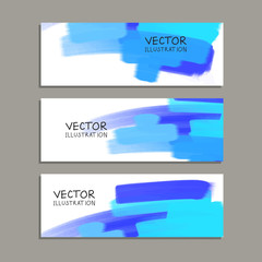 Vector banner shapes collection isolated on white