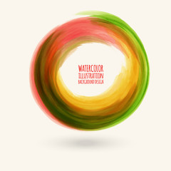 Watercolor circle texture. Vector circle elements