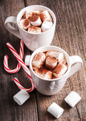 Christmas cocoa with marshmallow