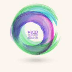 Watercolor circle texture. Vector circle elements
