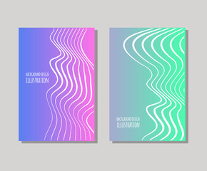 Minimal covers design set. Simple shapes.