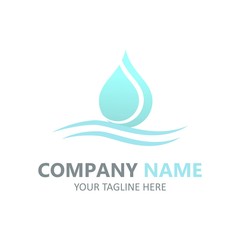 Water logo element vector illustration emblem nature