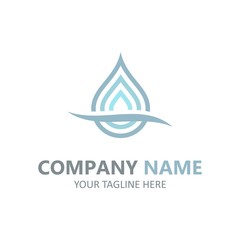 Water logo element vector illustration emblem nature