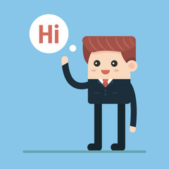 Business man to Say hi.