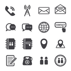 contact icon, contact vector set.