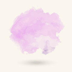 Abstract watercolor blob on white background.