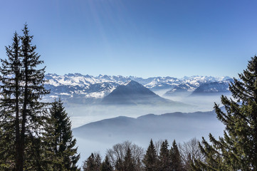 Naklejka premium Swiss landscapes