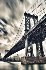 Papier Peint photo autocollant Brooklyn Bridge Pont de Manhattan.