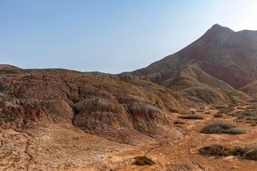 Large colorful mountains in China