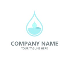 Water nature concept logo element emblem vector illustration