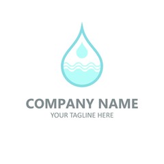 Water nature concept logo element emblem vector illustration